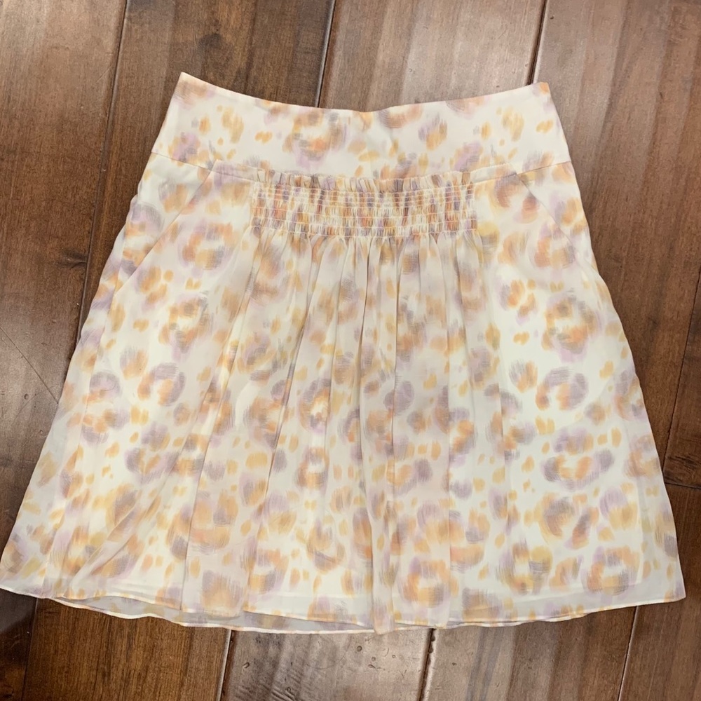 Ann Taylor pleated floral skirt
